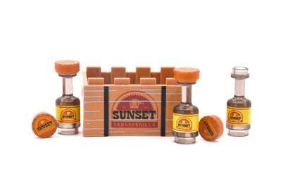 Sarsaparilla Crate and Bottles Set